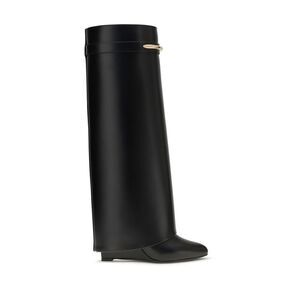 Givenchy Black Calf Leather Bos Taurus Flat Women's Boots